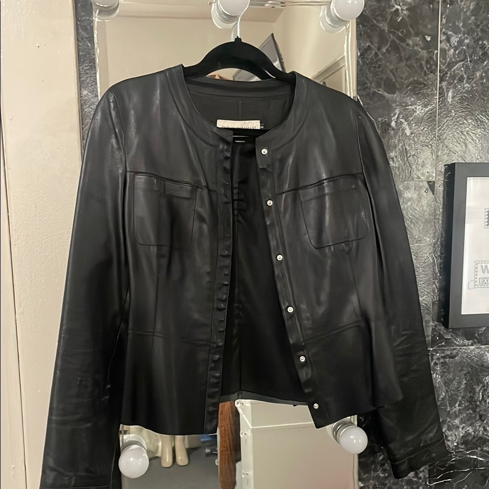 Emporio Armani Black Leather Jacket
